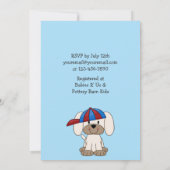 Baby shower de baseball de puppy Invitation pour l (Dos)