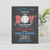 Baby shower de baseball Invitation Baby shower spo (Debout devant)