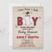Baby shower de baseball Invitation Baby shower spo (Devant)
