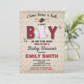 Baby shower de baseball Invitation Baby shower spo (Debout devant)
