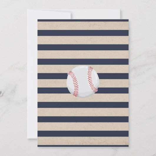 Baby shower de baseball Invitation Baseball Douche (Dos)
