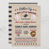 Baby shower de baseball Invitation Baseball Douche (Devant / Derrière)