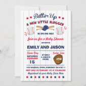 Baby shower de baseball Invitation Baseball Douche (Devant)