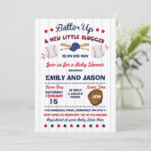 Baby shower de baseball Invitation Baseball Douche (Debout devant)