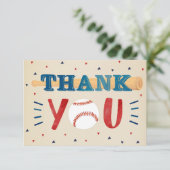 Baby shower De Baseball Merci Cartes De Notes (Debout devant)