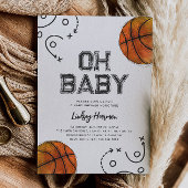 Baby shower de basket-ball aquarelle Invitation