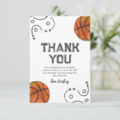 Baby shower De Basket-Ball Merci Cartes (Debout devant)
