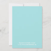 Baby shower de bétail bleu vert plaid Invitation (Dos)