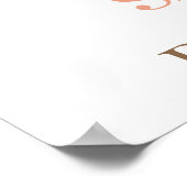 Baby shower de bois à charpente fleurie Affiche de (Coin)