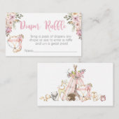 baby shower de bois cartes de tombola (Devant / Derrière)