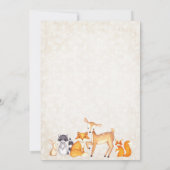 Baby shower de bois Invitation Renard renard renar (Dos)