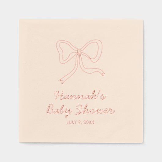 Baby shower de boîte à huile rose or (Recto)