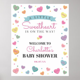 Baby shower de bonbons de Sweetheart Affiche de bi