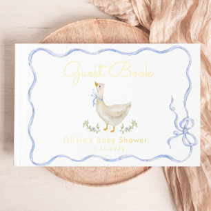 Baby shower de boue bleu oie