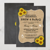 Baby shower de brasserie et BABYQ Chalk Invitation (Devant / Derrière)