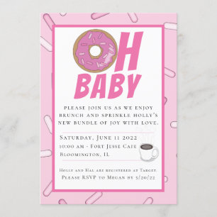 Baby shower de Brunch Invitation de Pink Sprinkles