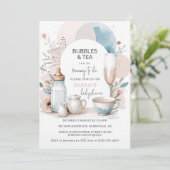Baby shower de bulles et de thé Invitation pour ma (Debout devant)