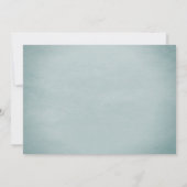 Baby shower de Bunny de bois | Invitation Turquois (Dos)