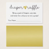 Baby shower de calciné à fond d'or (Devant & derrière)