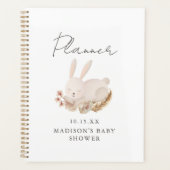 Baby shower de calligraphie de lapin doux (Devant)