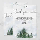 Baby shower de calligraphie sauvage Carte de remer (Devant / Derrière)