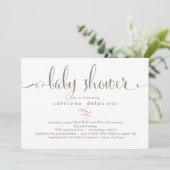 Baby shower de calligraphie Whimsical Invitation (Debout devant)