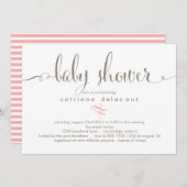 Baby shower de calligraphie Whimsical Invitation (Devant / Derrière)