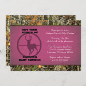 Baby shower de Camo - invitations de fille (Devant / Derrière)