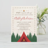 Baby shower de camping Invitation (Debout devant)