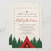 Baby shower de camping Invitation (Devant / Derrière)