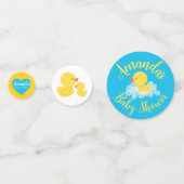 Baby shower de canard en caoutchouc Confetti (Devant)
