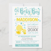 Baby shower de canard en caoutchouc Invitation Gar (Devant)