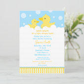 Baby shower de canard en caoutchouc Invitation pou (Debout devant)
