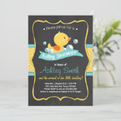 Baby shower de canard invitation Canard en caoutch (Debout devant)
