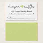 Baby shower de carafe de coeur vert (Devant & derrière)