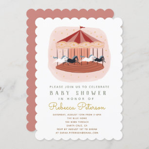 baby shower de carrousel Invitation