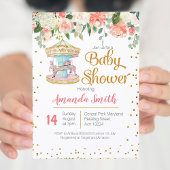 Baby shower de carrousel invitation fille