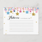 Baby shower de carte conseil Twinkle Pink blue (Devant)