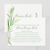 Baby shower de carte de livre pour Feuilles de cou (Devant / Derrière)