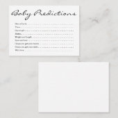 Baby shower de carte de prédiction pour bébés - Si (Devant / Derrière)