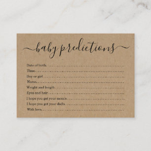 Baby shower de carte de prévision de bébé - Papier
