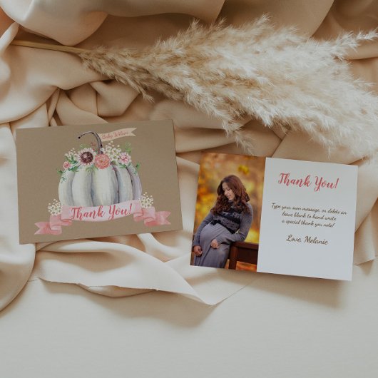 Baby shower de Carte de remerciements d'automne ci