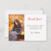 Baby shower de Carte de remerciements d'automne ci (Dos)