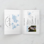 Baby shower de carte du monde Dusty Blue Passport (Intérieur)