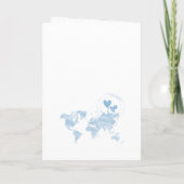Baby shower de carte du monde Dusty Blue Passport (Dos)