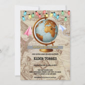 Baby shower de cartes du monde Adventure Await (Devant)