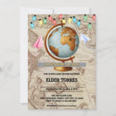 Baby shower de cartes du monde Adventure Await (Devant)