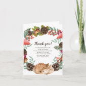 Baby shower de cerfs de Merci de Wreath d'hiver (Devant)