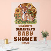 Baby shower de cerfs de tournesol en bois rustique (Mariage)