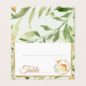 Baby shower de cerfs et Feuille Numéro de la table (Outside Unfolded)